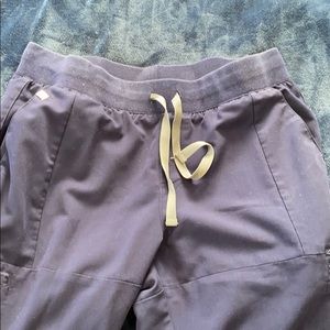 FIGS navy blue straight legged scrub pants,